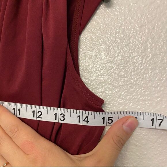 WEISSMAN Dance Costume burgundy red stretch Backing Down 11314 Child LC - Picture 7 of 11